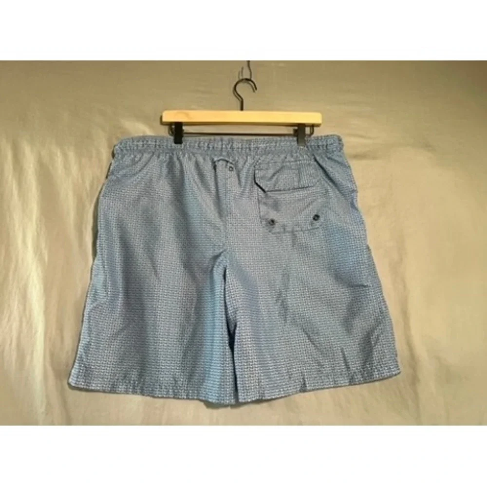 Nat Nast Luxury Originals Mens Blue Paisley Swim Trunks Board Shorts Large L